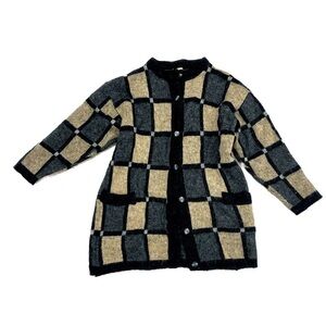 Alb Collection Iceland New Wool Vintage Cardigan Grandpa Grannycore Sz M